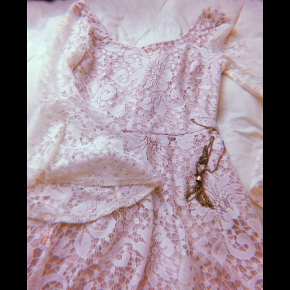 White lace dress